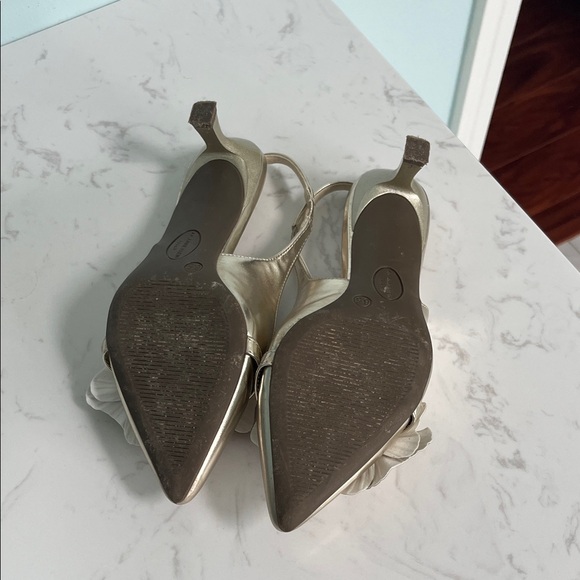 Anne Klein Metallic Floral Slingback Heels - Picture 8 of 8
